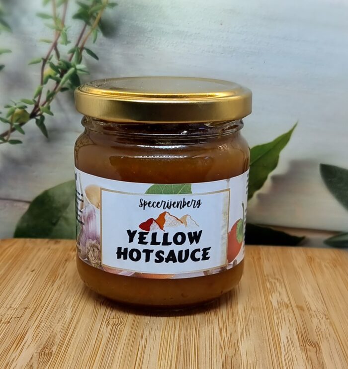 Ambachtelijke  Sambal yellow hot sauce 180 ml  Kwaliteit - Afbeelding 1